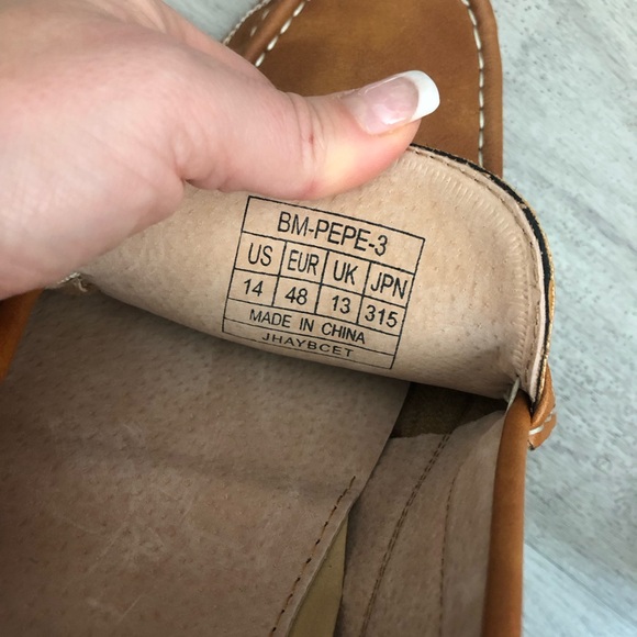 Men's Tan Loafers - Picture 2 of 4